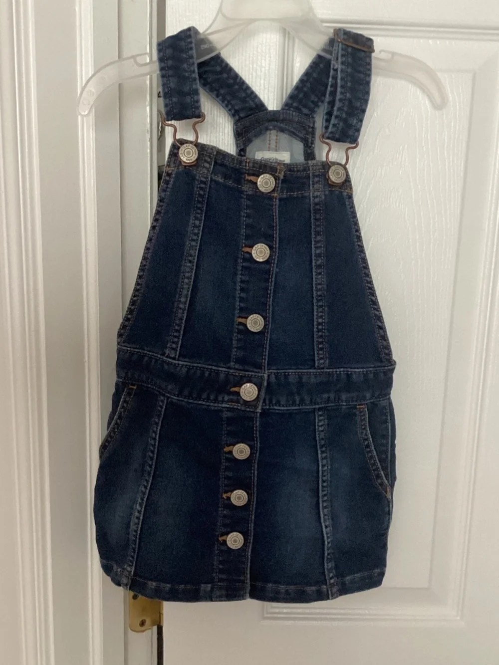 gap denim suspender dress